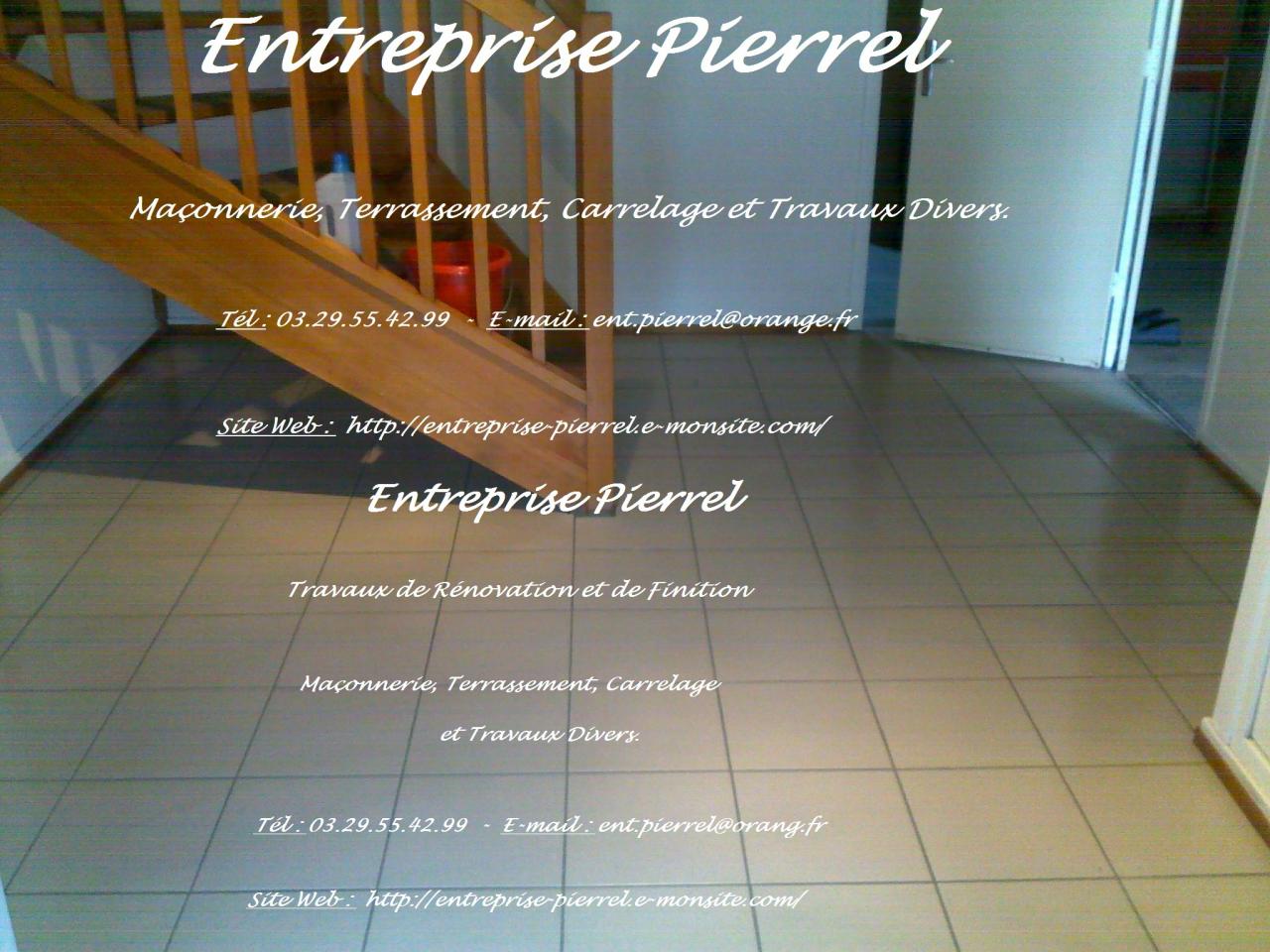 Carrelage au sol : Entreprise Pierrel - 88100 Taintrux. 03.29.55.42.99.