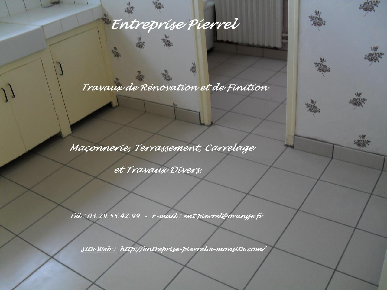 Carrelage au sol : Entreprise Pierrel - 88100 Taintrux. 03.29.55.42.99.