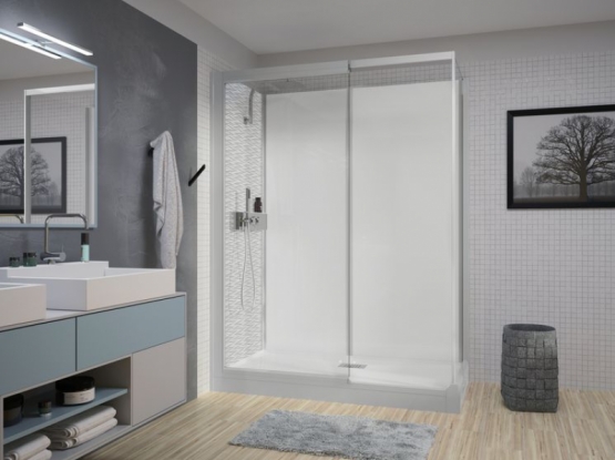 Cabine de douche adaptée pour les personnes à mobilités réduite & Séniors.