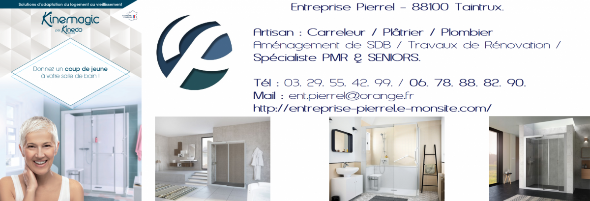 Amenagement de salles de bain dans les vosges entreprise pierrel 88100 taintrux tel 03 29 55 42 99 action logement kinedo