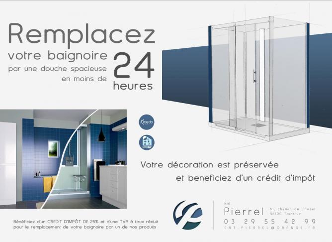Entreprise Pierrel 88100 Taintrux - Artisan carreleur - Aménagement de salles de bain pour personnes à mobilité réduit.